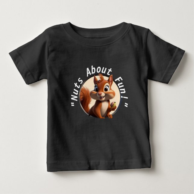 T-Shirt Bonita com Esquilo Adorável (Frente)