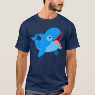 T-Shirt Bonita De Golfinho Rindo