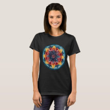 T-shirt bonita Mandala Design colorida