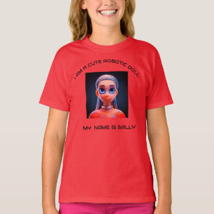 T-Shirt Bonita Robótica De Meninas
