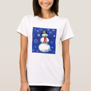 T-shirt bonitão de neve no chapéu