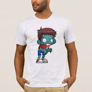 T-shirt Bonito assustador da cara legal do zombi