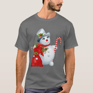 T-shirt Bonito boneco de neve de Natal