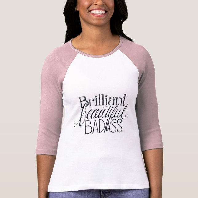 T-shirt bonito brilhante de Badass (Frente)