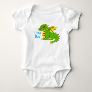 T-Shirt Bonito com imagem de dragão Bebê Bodyfato