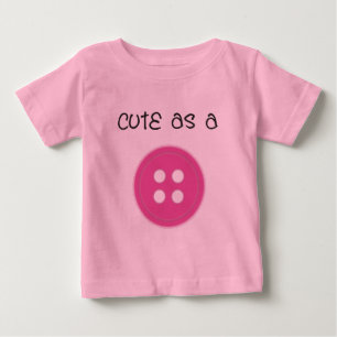 T-shirt Bonito como um botão - menina