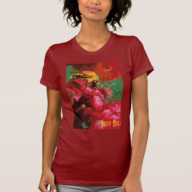 T-shirt bonito da abelha ocupada (Frente)