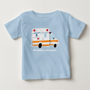 T-shirt bonito da ambulância - bebê - criança -
