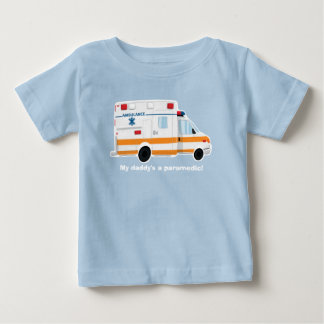 T-shirt bonito da ambulância - bebê - criança -