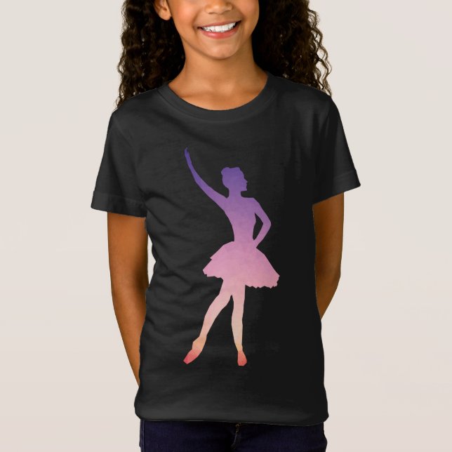 T-shirt bonito da bailarina para a menina do balé (Frente)
