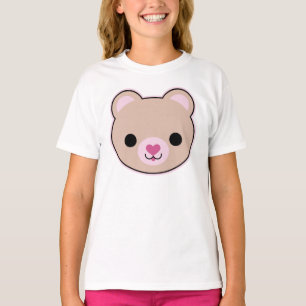 T-shirt bonito da campainha das meninas do urso de