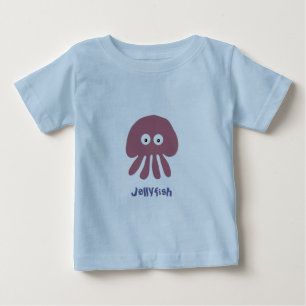 T-shirt bonito da criança das medusa dos desenhos