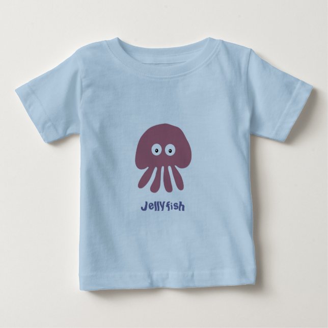 T-shirt bonito da criança das medusa dos desenhos (Frente)