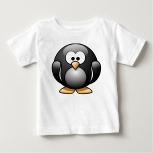 T-shirt bonito da criança do pinguim