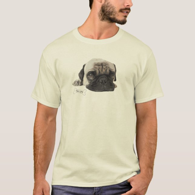 T-shirt bonito da vida do Pug (Frente)