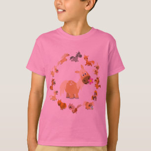 T-shirt bonito das crianças da mandala dos pônei