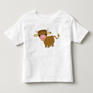 T-shirt bonito das crianças do boi dos desenhos