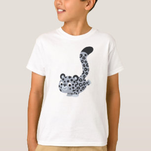T-shirt bonito das crianças do leopardo de neve