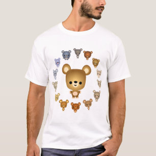 T-shirt bonito das crianças dos bebês do urso do