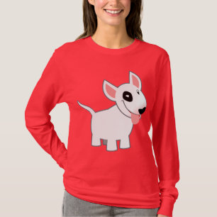 T-shirt bonito das mulheres de bull terrier dos