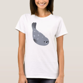 T-shirt bonito das mulheres do selo de porto dos