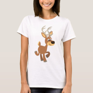 T-shirt bonito das mulheres dos cervos dos