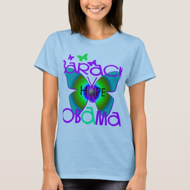 T-shirt bonito de Barack Obama do apoio da (Frente)