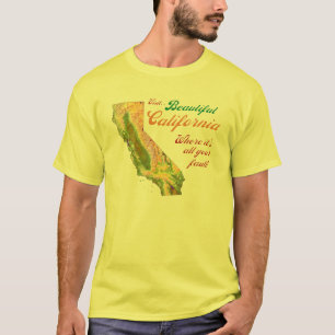 T-shirt bonito de Califórnia da visita
