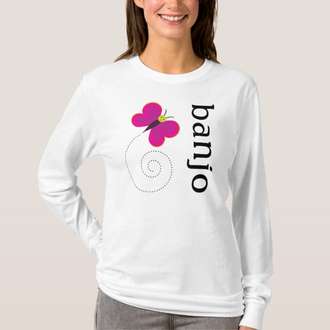 T-shirt bonito do amante do banjo (Frente)