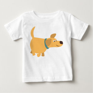 T-shirt bonito do bebê de Labrador do amarelo dos
