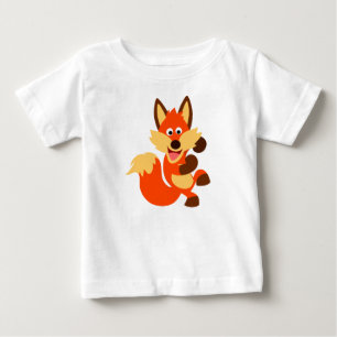 T-shirt bonito do bebê do Fox dos desenhos