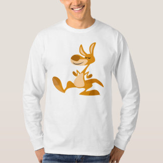 T-shirt bonito do canguru da dança dos desenhos