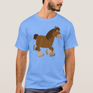 T-shirt bonito do cavalo de condado dos desenhos