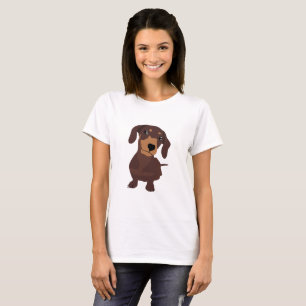 T-shirt bonito do Dachshund do cão de salsicha