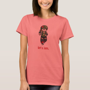 T-shirt bonito do jammer de Derby do rolo