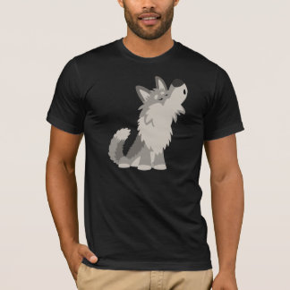 T-shirt bonito do lobo dos desenhos animados do