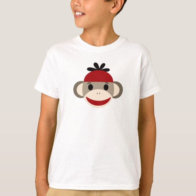 T-shirt bonito do macaco da peúga (Frente)