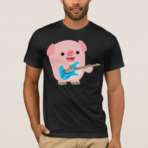 T-shirt bonito do porco dos desenhos animados de