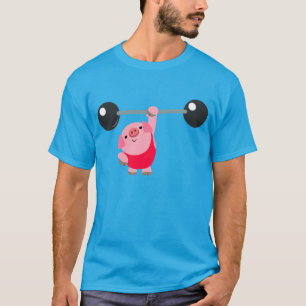 T-shirt bonito do porco dos desenhos animados do