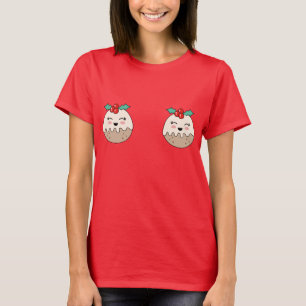 T-shirt bonito do pudim do Natal do Xmas da
