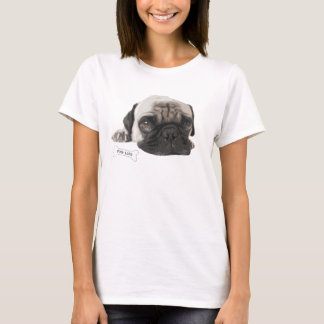 T-shirt bonito do Pug das mulheres