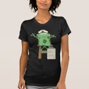 T-shirt bonito do sapo da enfermeira