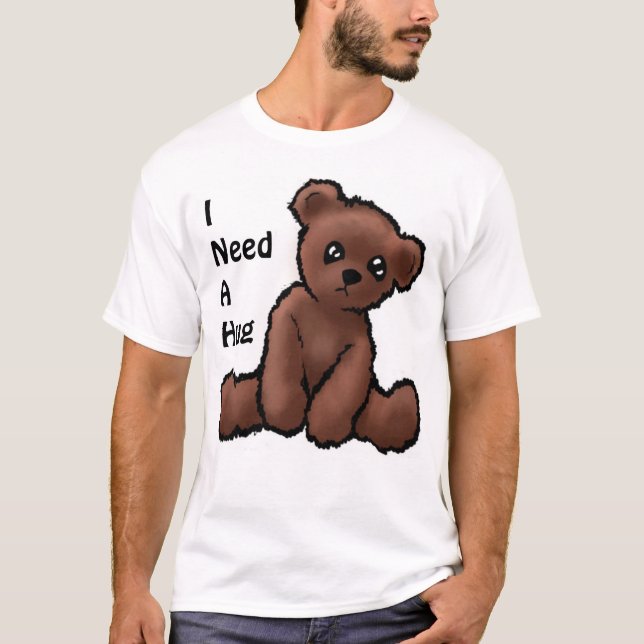 T-shirt bonito do urso de ursinho "eu preciso um (Frente)