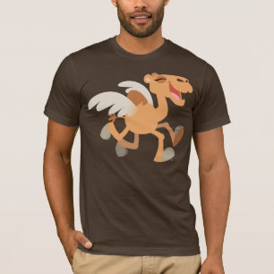 T-shirt bonito do Voar-Camelo dos desenhos