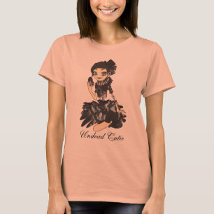 T-shirt bonito do zombi do vivo