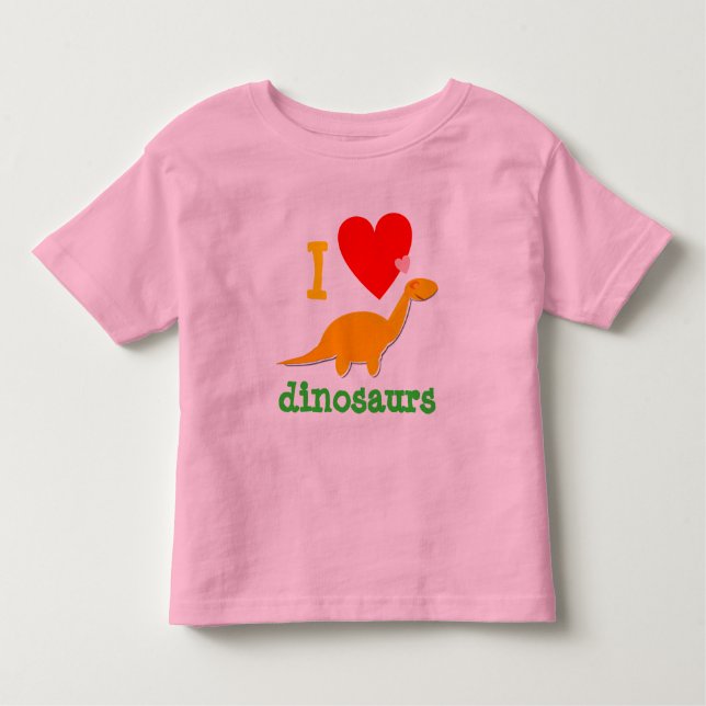 T-shirt bonito dos dinossauros do amor de I (Frente)
