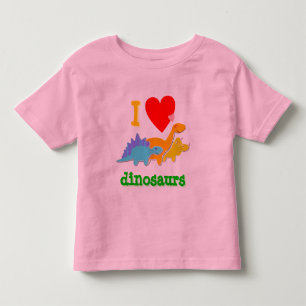 T-shirt bonito dos dinossauros do amor de I