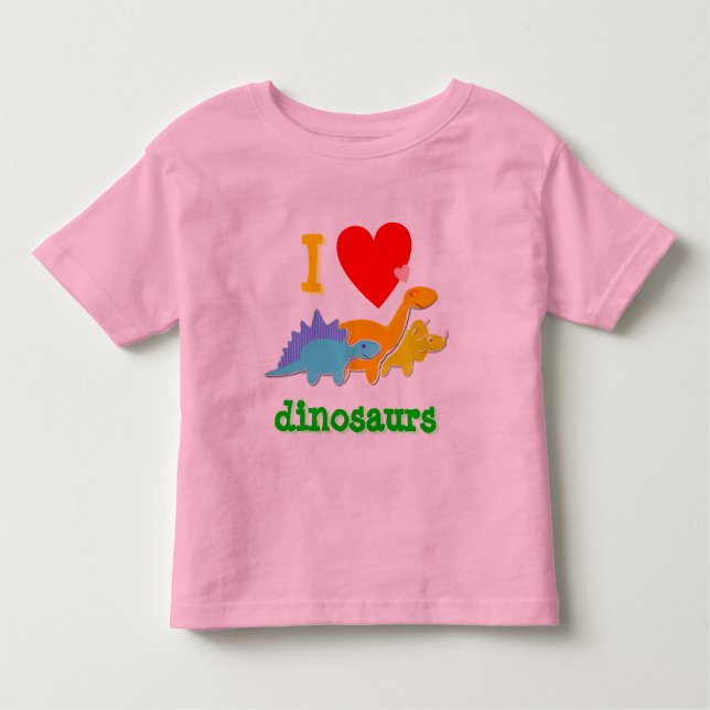 T-shirt bonito dos dinossauros do amor de I (Frente)
