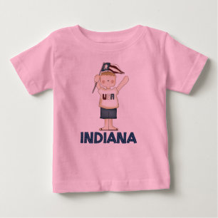 T-shirt bonito dos miúdos de Indiana EUA