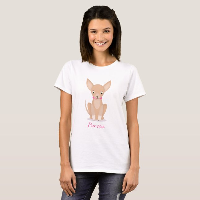 T-shirt Bonito em Chihuahua rosa (Frente Completa)